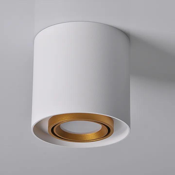 PLX Stropné bodové osvetlenie SAN JOSÉ, 1xGU10, 50W, 10cm, okrúhle, bielozlaté