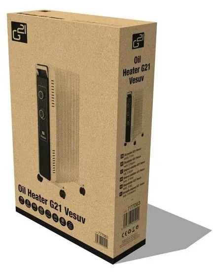 G21 Vesuv olejový radiátor, 9 rebier, 2000 W,biely