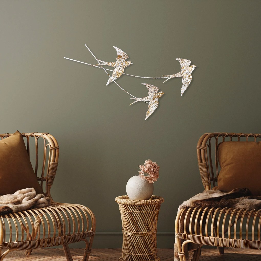 Nástenná kovová dekorácia Wallow 6 viacfarebná