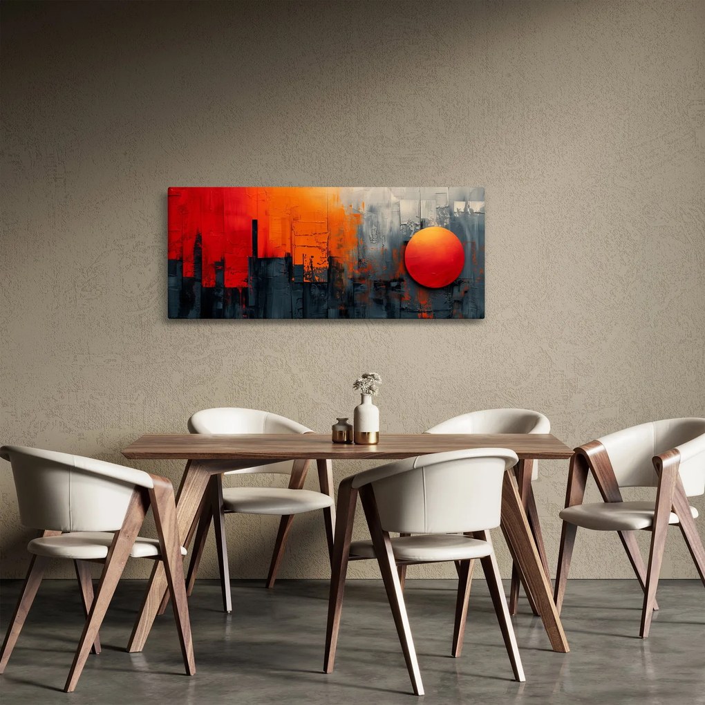 Obraz - Abstraktná maľba mesta (120x50 cm)