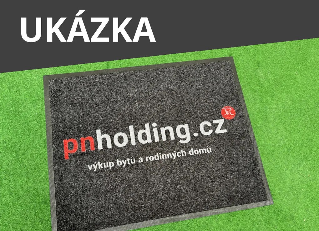 GDmats koberce Rohožka s vlastnou potlačou (logom) na mieru MK415 Velour – na von aj na doma - 60x85 cm