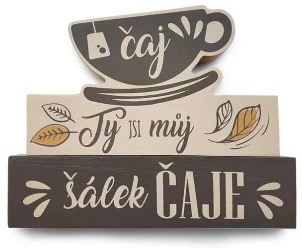 Nekupto Dekorace cedulka velká Ty jsi můj šálek čaje Kafetearie