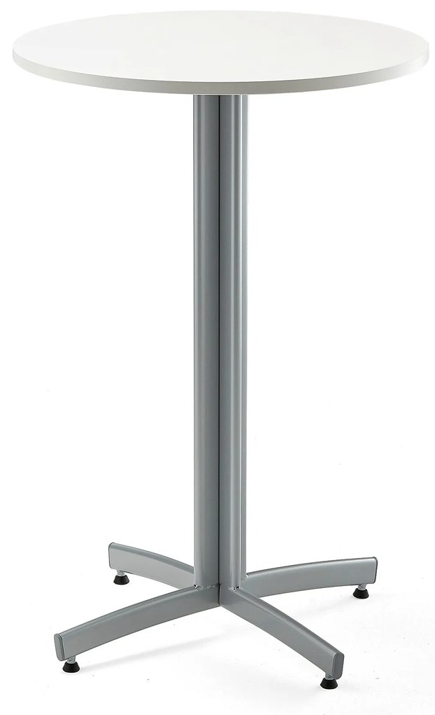 Barový stôl SANNA, Ø 700x1050 mm, biela, šedá