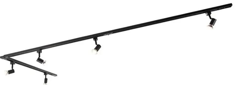 Moderný koľajnicový systém s 5 reflektormi 1-fázový čierny - Jeany