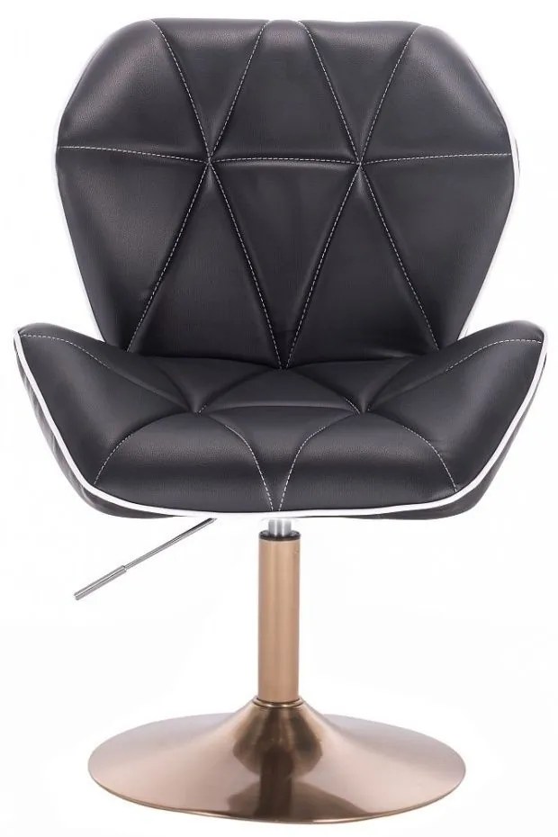 LuxuryForm DESIGN Stolička MILANO MAX na zlatom tanieri - čierna