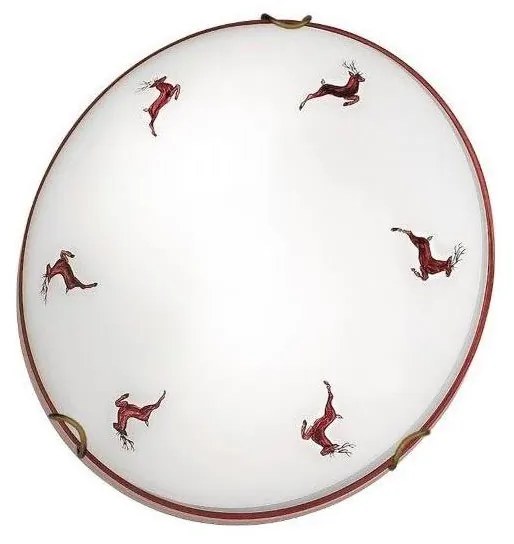 Kolarz 731.11.4.103-Stropné svietidlo NONNA 1xE27/60W/230V pr.30cm jelene červená