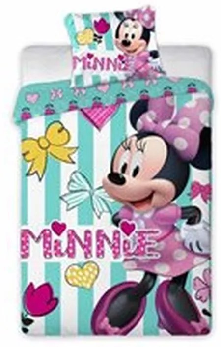 Detské obliečky do postieľky 100x135 Minnie zelená
