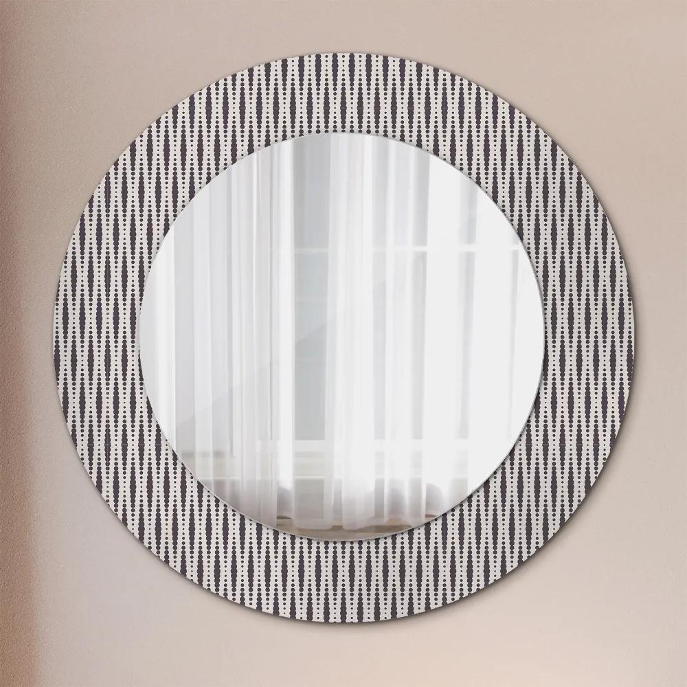 Okrúhle zrkadlo s potlačou Geometrický bodový vzor fi 50 cm