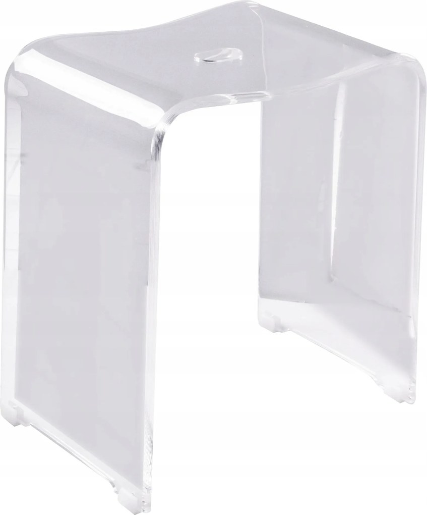 Ridder Trendová štýlová kúpeľňová stolička, priehľadná