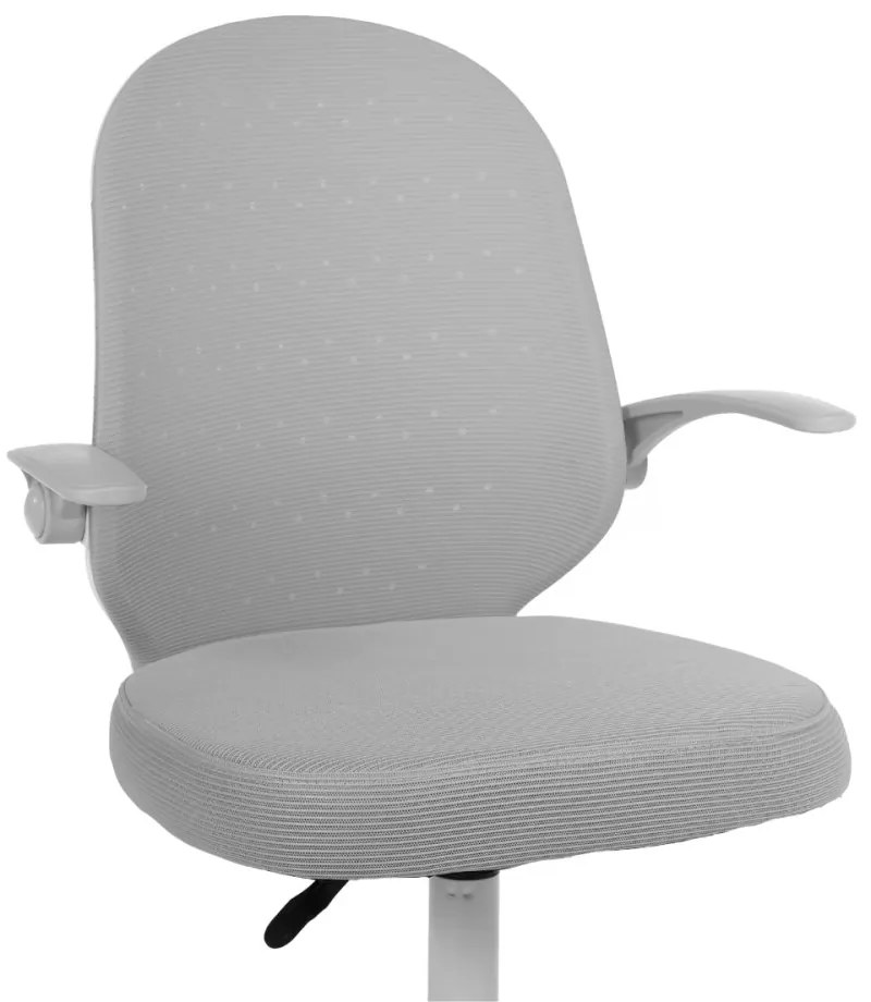 Detská otočná stolička Neoseat JUNI 012 s podnožou — látka, sivá