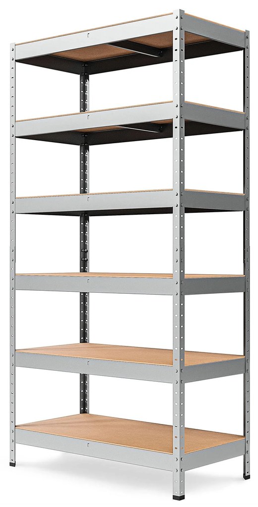 Marbo Kovový REGÁL SÉRIE SOLID 200x100x50 Nosnosť jednej police 200 Kg Rozmer regálu: 200x100x50, Počet Políc: 5, Celková nosnosť regálu: 1000 KG