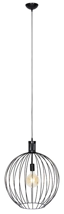 Dizajnové závesné svietidlo čierne 50 cm - Wire Dos