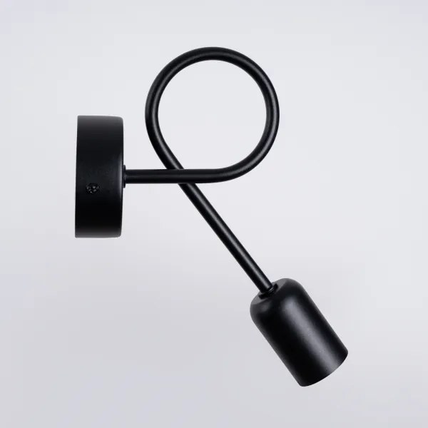 Sollux SL.1433 - Nástenná lampa LOOP 1xE27/15W/230V čierna