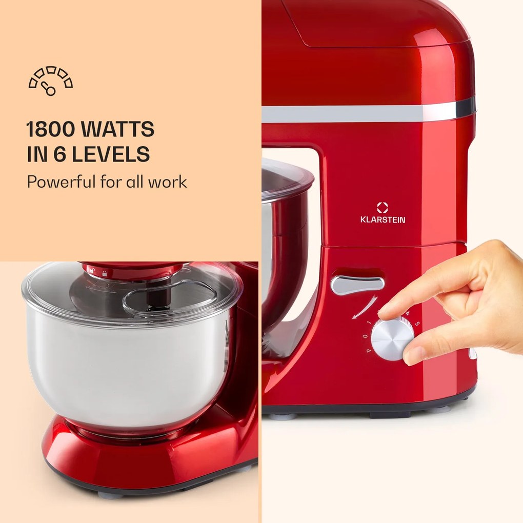 Klarstein Lucia Elegance, kuchynský robot, mixér, mlynček na mäso, 1800 W, bez BPA