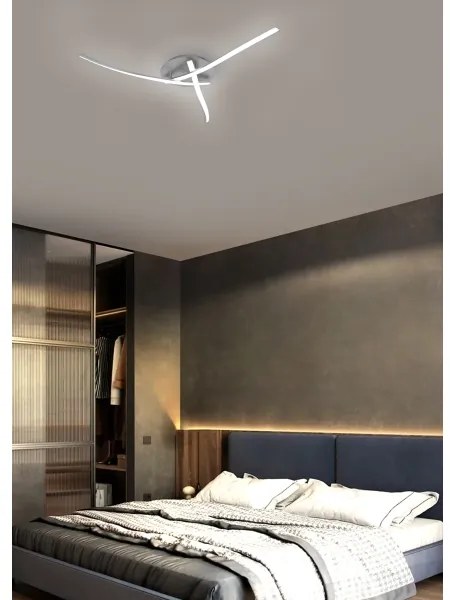 Brilagi - LED stropné svietidlo STRIPES LED/24W/230V strieborné