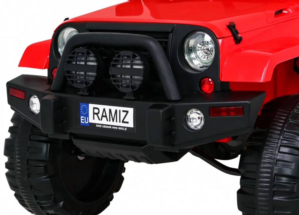 RAMIZ ELEKTRICKÉ AUTÍČKO JEEP ALL TERRAIN - NELAKOVANÉ - ČERVENÉ - 2 x 45W - 12V/7Ah - 2022