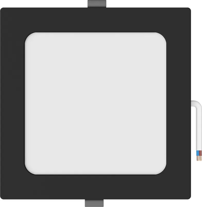 Mexen LDRR, LED stropné svietidlo na zapustenie 17 x 17 cm, 12W, neutrálna - 4000K, 1320 lm, čierna - L211-017-1240-70