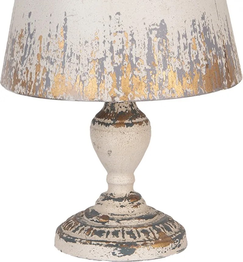 Béžová antik kovová stolná lampa Aurélia - Ø 32*47 cm E27/ma* 1*60W