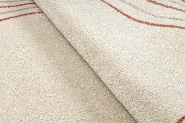 Koberec FUSION Shape 5707 krémový / tehlový