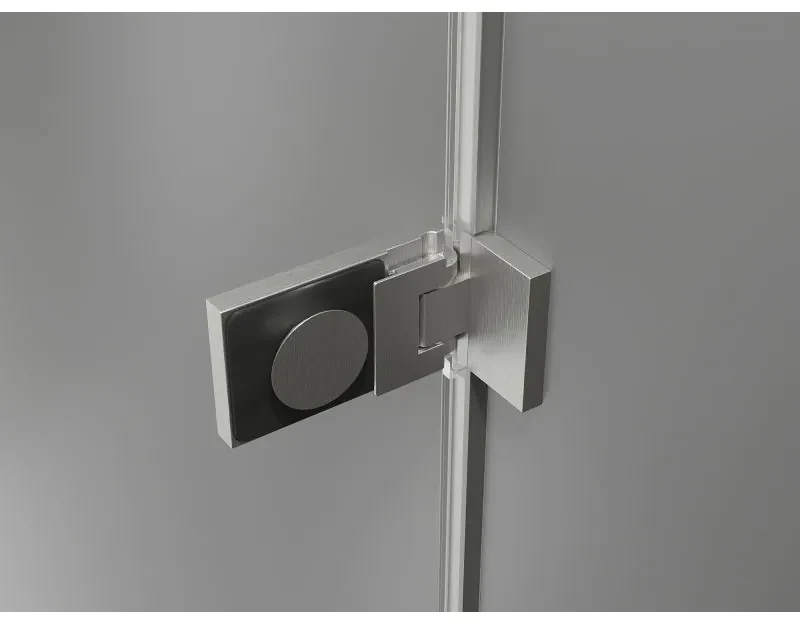 Mexen Lunar-F L, sprchový kút pravý 80 x 80 cm, 8mm číre sklo, oceľový profil, 836L-080-080-97-00-P