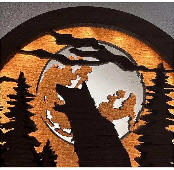 Li-Go 23574/DUB2 - LED stmievateľná stolná dekorácia LED/12W/230V 20x22 cm dub