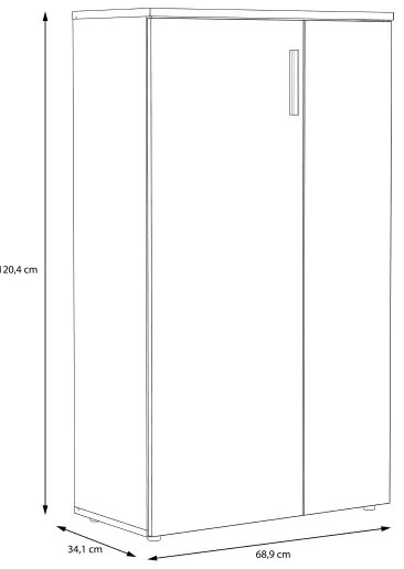 Botník ETON – biela/šedá, betónový vzhľad