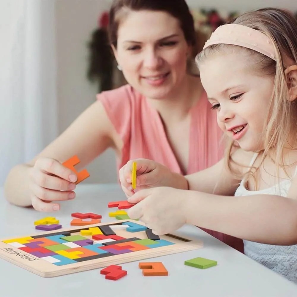 DAALO Dřevěné puzzle - tvary