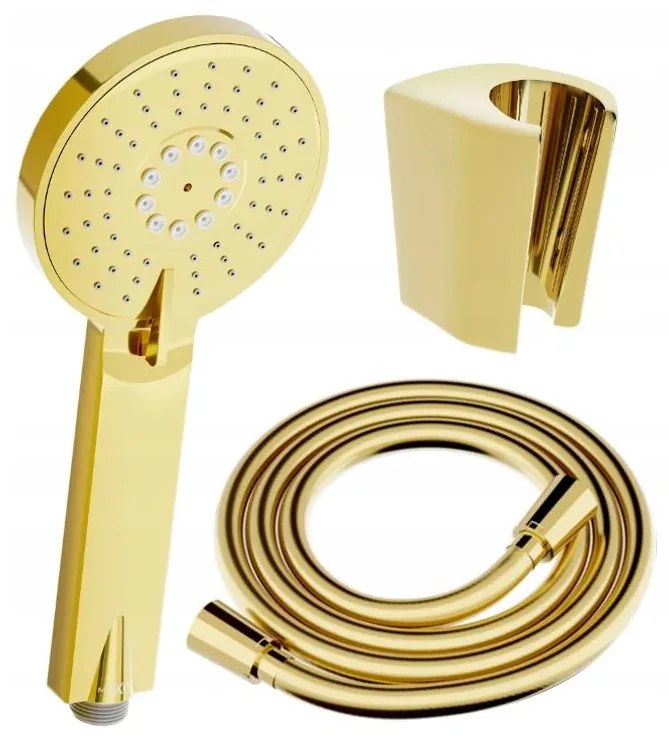 Mexen príslušenstvo - 1-bodový ručný sprchový set R-40, zlatá, 785405052-50