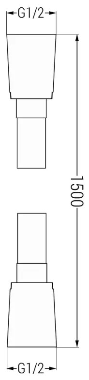 Sprchová hadica MEXEN 150 cm chróm
