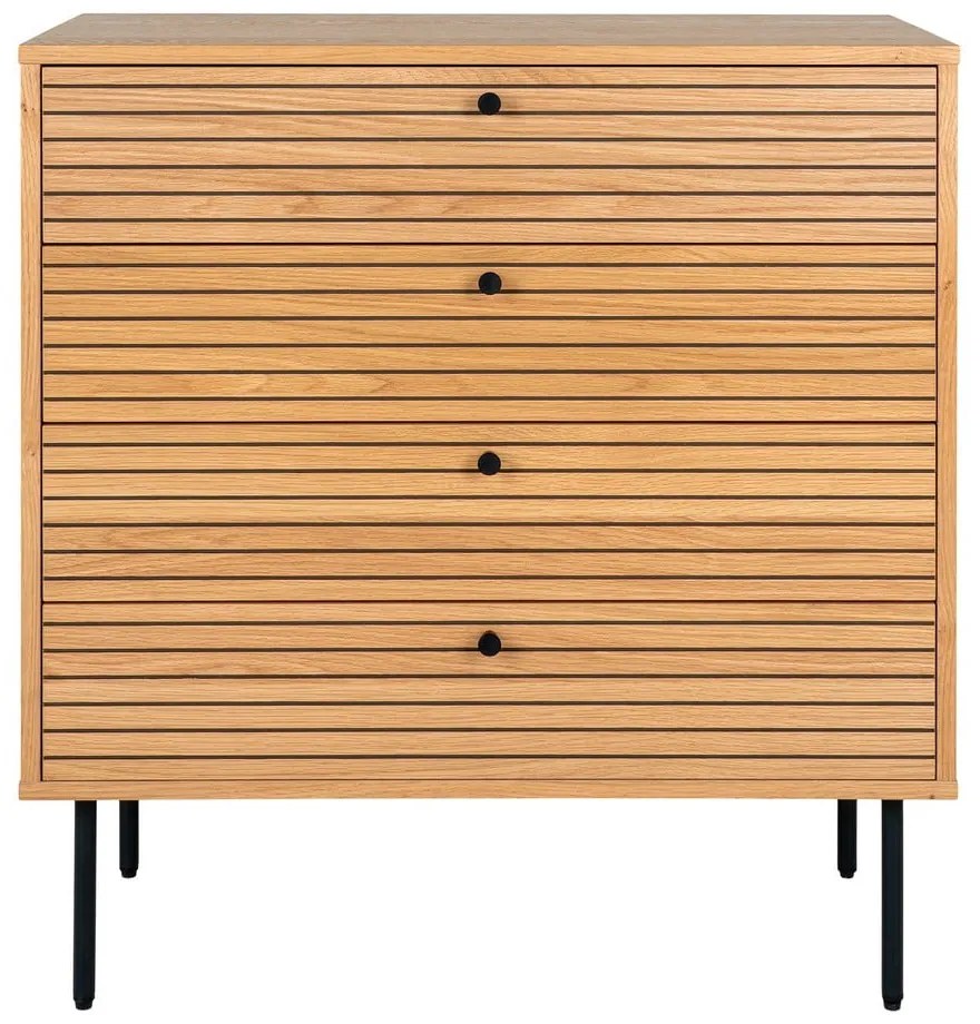 Vysoká komoda v dekore duba v prírodnej farbe 80x85 cm Kyoto – House Nordic