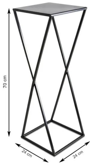 Stojan na kvety 70x24 čierna