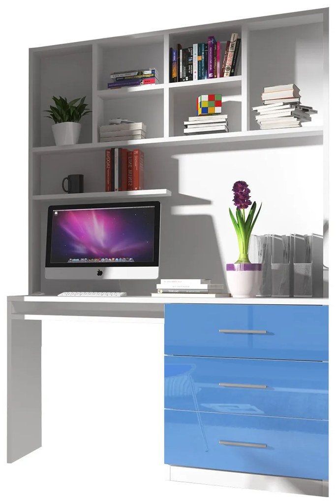 PC stolík Paradise PD03, Farby: biela / šedý lesk