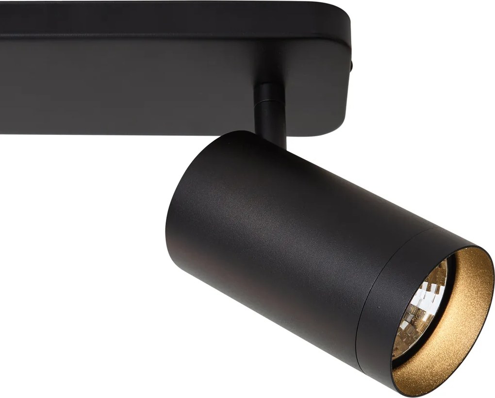 Moderné stropné svietidlo čierne 2-svetlové GU10 70mm - Jeana Luxe