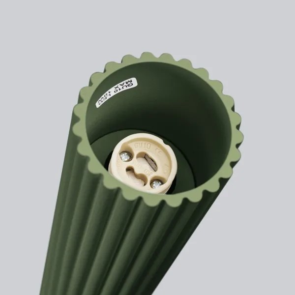 Sollux SL.1608 - Bodové svietidlo KARBON 1xGU10/10W/230V 30 cm zelená