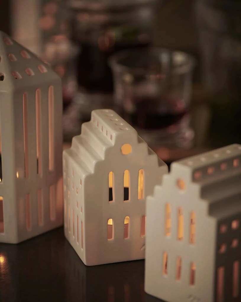 Stojan na čajovú sviečku URBANIA LONG CHURCH biela, Kähler