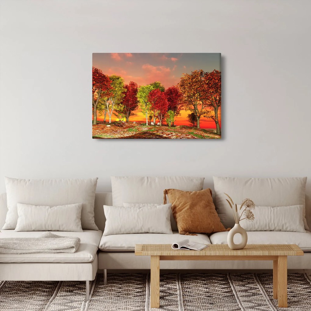 Obraz - Farebné stromy (90x60 cm)