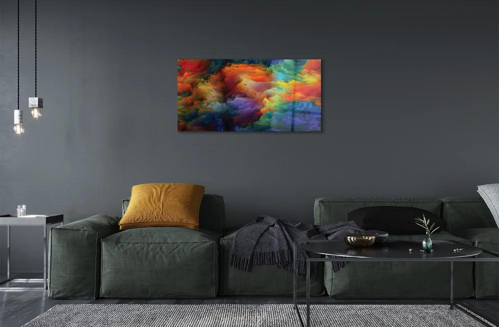 Sklenený obraz 3d farebné fraktály 100x50 cm