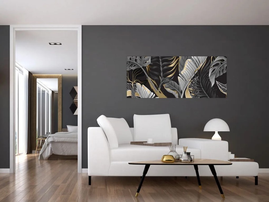 Obraz - Zlatá džungľa (120x50 cm)