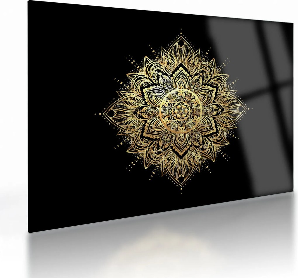 Sklenený obraz - Mandala bohatstvo (70x50 cm)