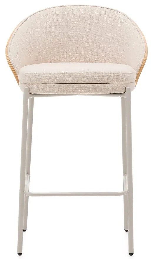Béžová/vo svetloprírodnej farbe barová stolička (výška sedadla 65 cm) Eamy – Kave Home