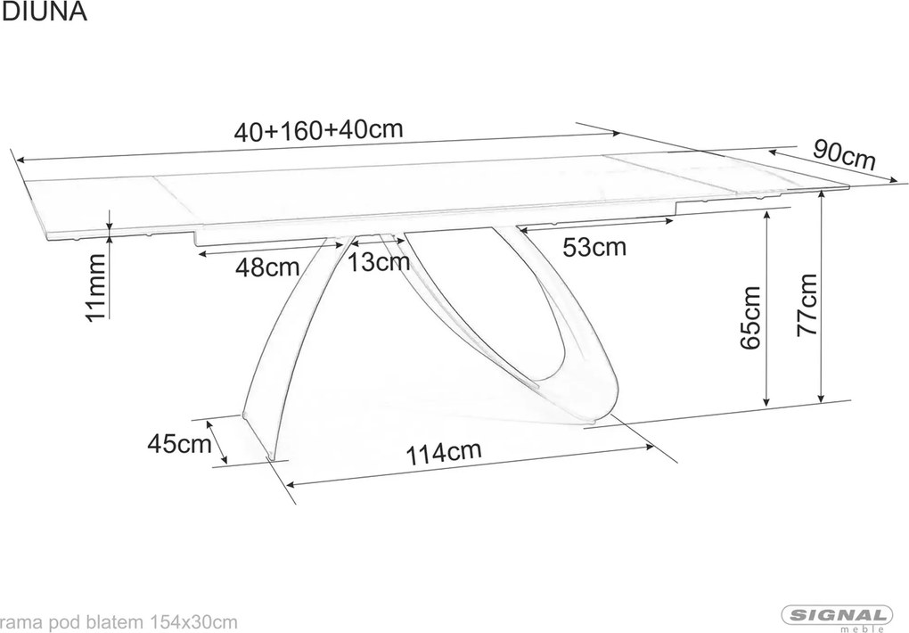 SI Keramický stôl Diuna