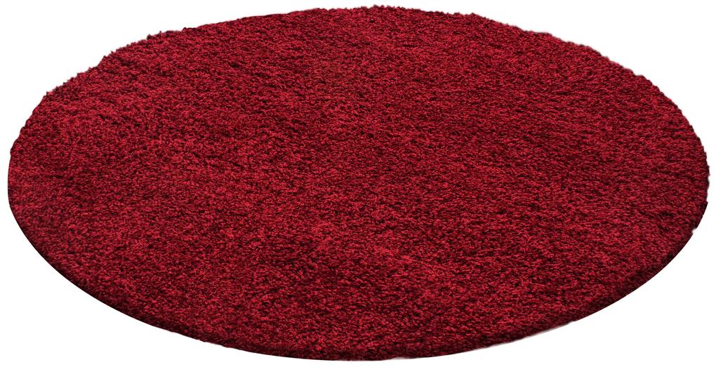 Ayyildiz koberce Kusový koberec Life Shaggy 1500 red kruh - 120x120 (priemer) kruh cm