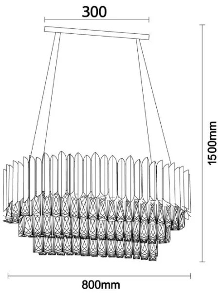 Brilagi - Závesný luster CARLOS na lanku 10xE14/40W/230V