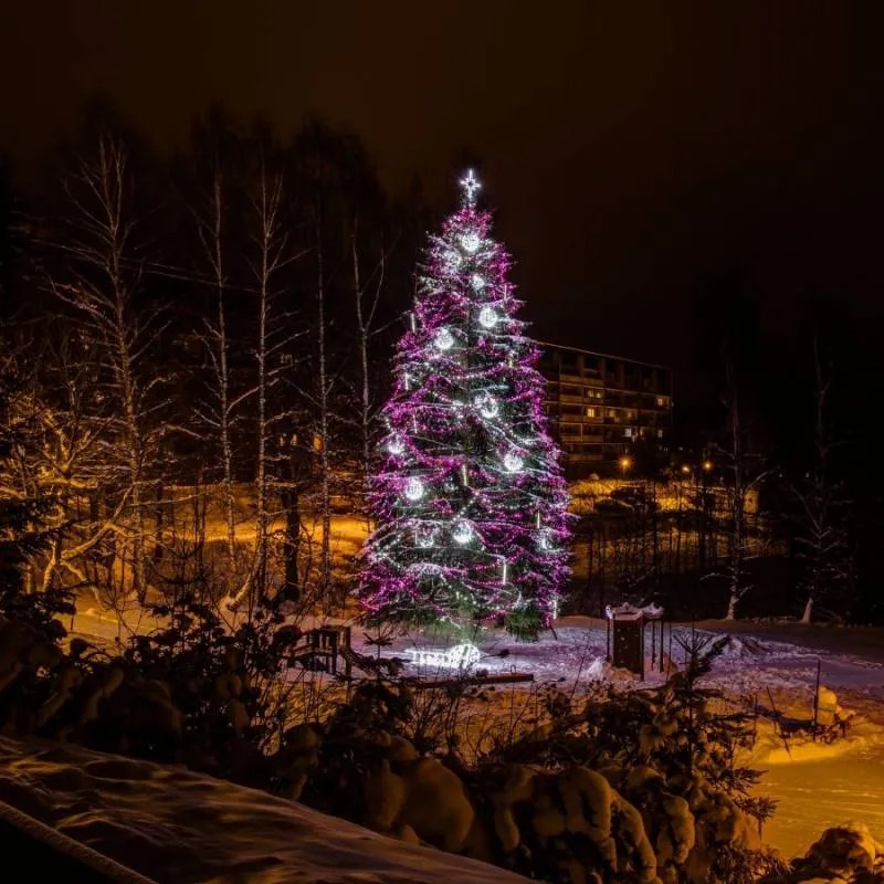 DECOLED Svetelná reťaz LED, 5 m, ružová, 50 diód, IP67