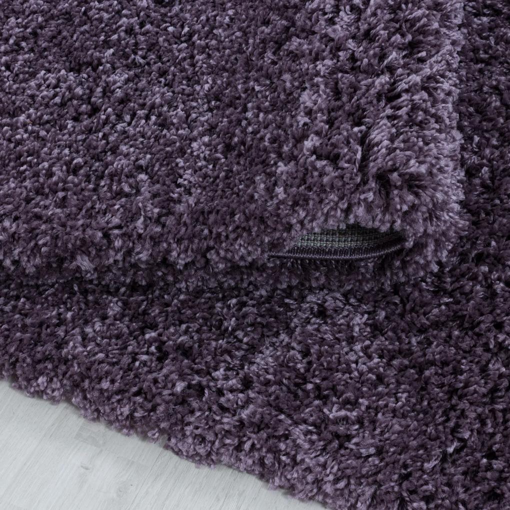 Ayyildiz koberce Kusový koberec Sydney Shaggy 3000 violett kruh - 120x120 (priemer) kruh cm
