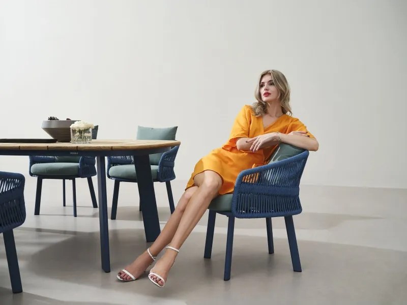 AiO 6-miestna jedálenská súprava modrá