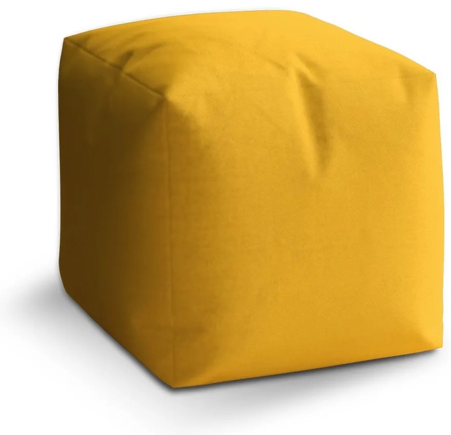 Taburet Cube žltooranžová, žltá