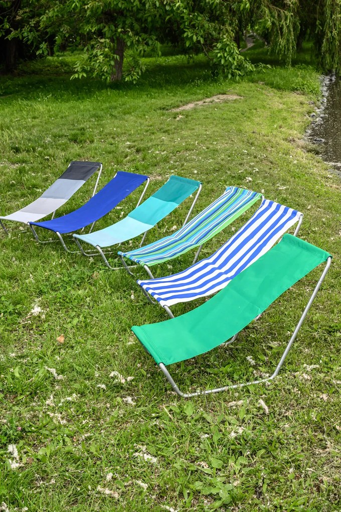 Skladacie plážové ležadlo SAND, zelené
