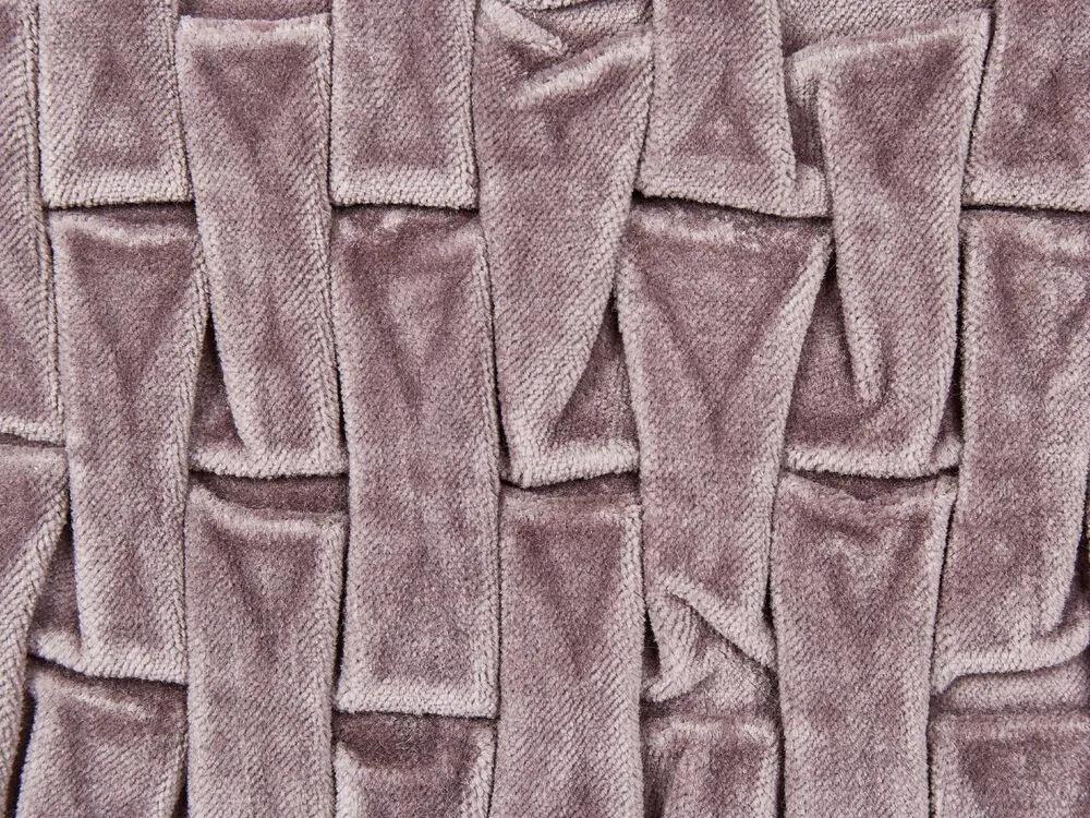 Sada 2 skladaných zamatových vankúšov 30 x 50 cm fialová CHIRITA Beliani