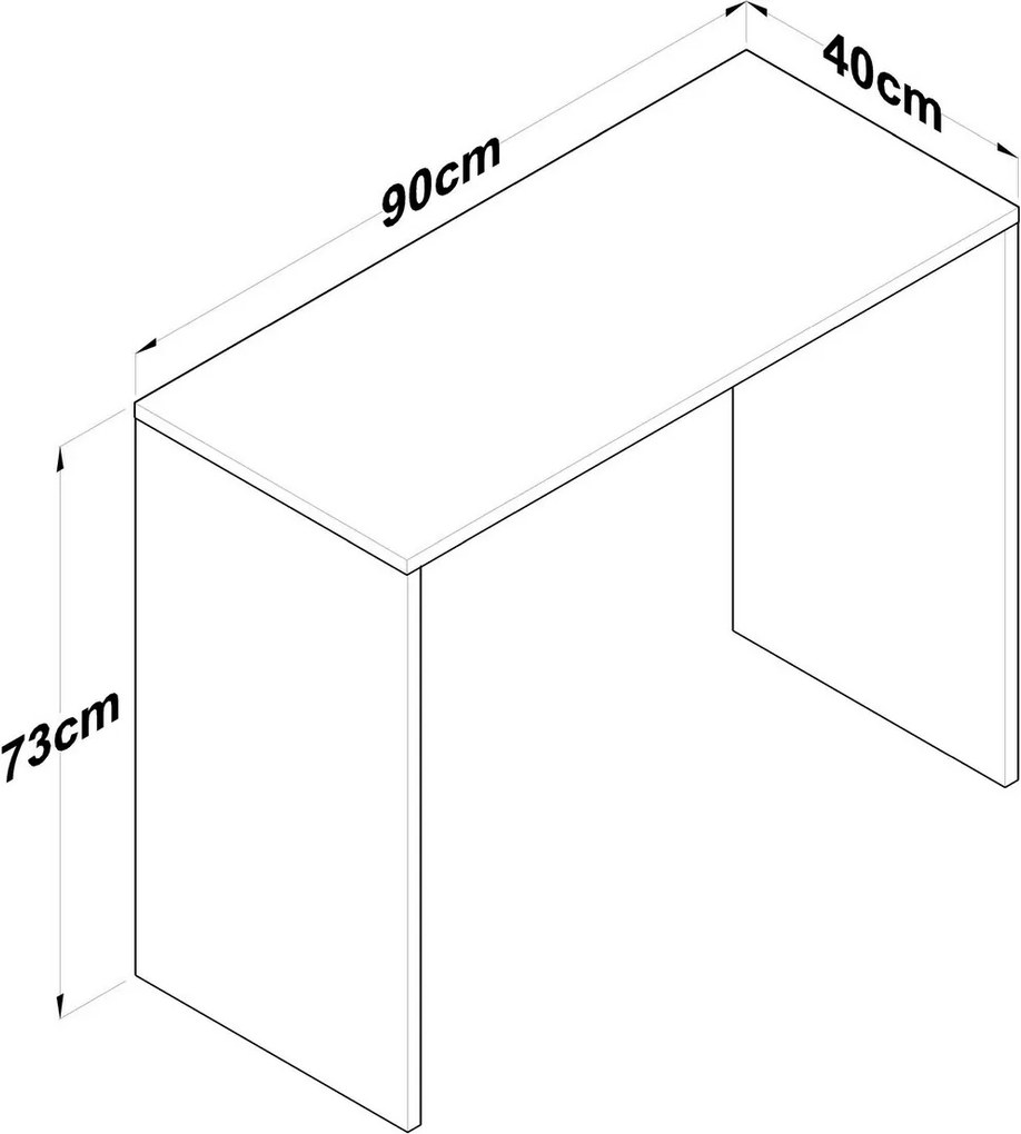 Pracovný stôl Hazam Walnut